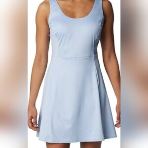 Elegant Light Blue Sleeveless Dress